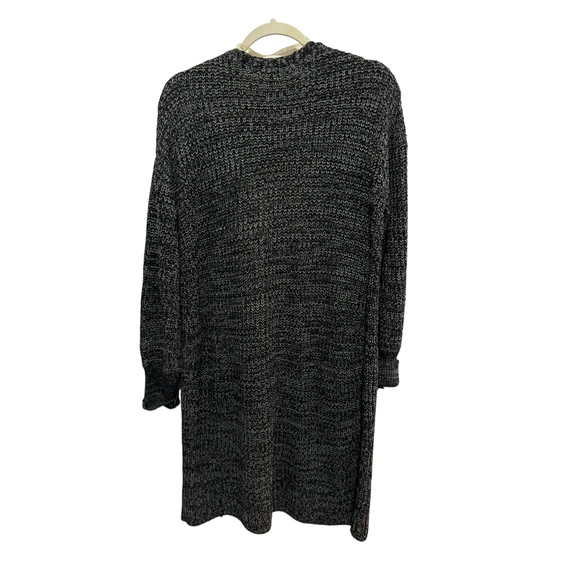 Time & Tru - Open front Cardigan - Grey / Black knit- Size M - Picture 2 of 3
